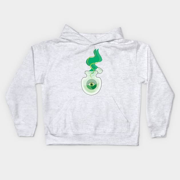 Magical Green Eye Kids Hoodie by emma17